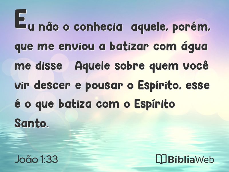 João 1:33 em imagem para compartilhar