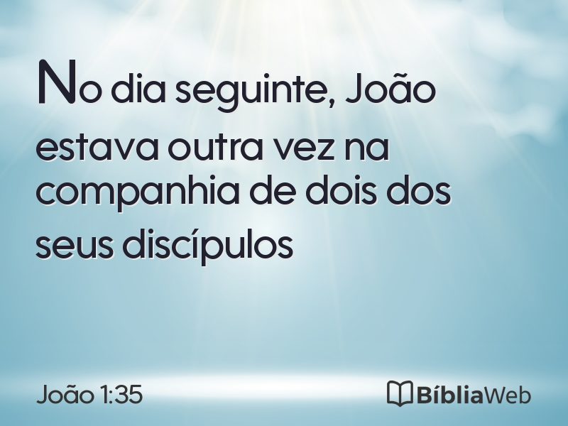 João 1:35 em imagem para compartilhar