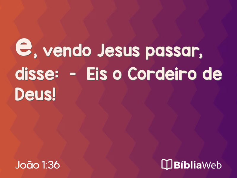 João 1:36 em imagem para compartilhar