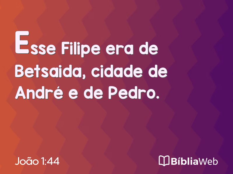 João 1:44 em imagem para compartilhar
