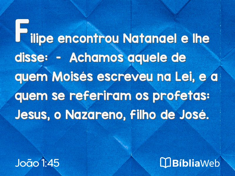 João 1:45 em imagem para compartilhar
