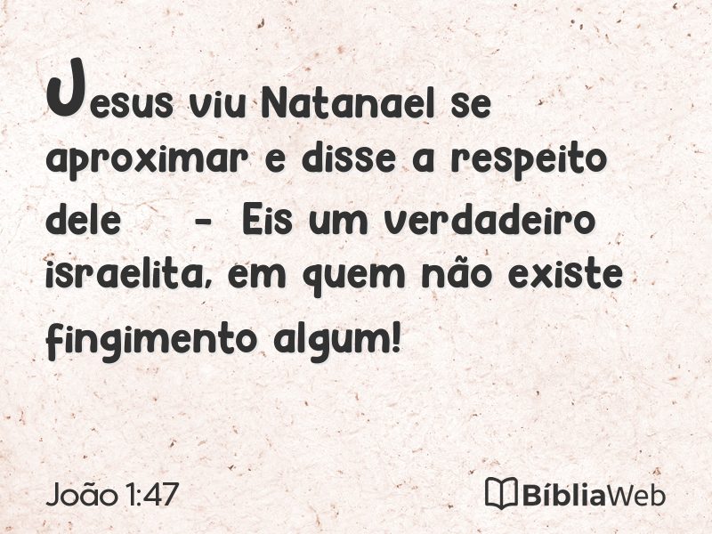 João 1:47 em imagem para compartilhar