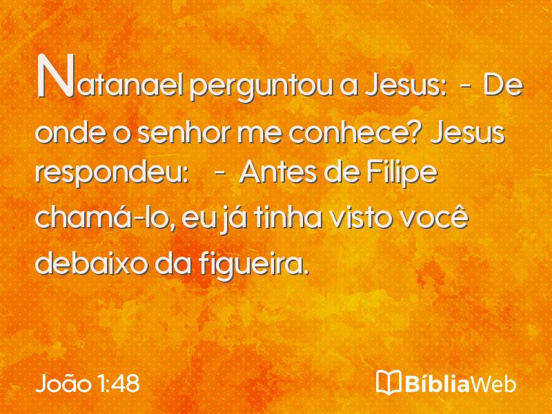 João 1:48 em imagem para compartilhar