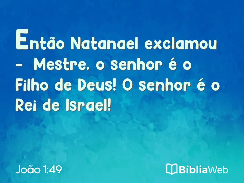 João 1:49 em imagem para compartilhar