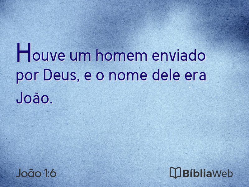 João 1:6 em imagem para compartilhar