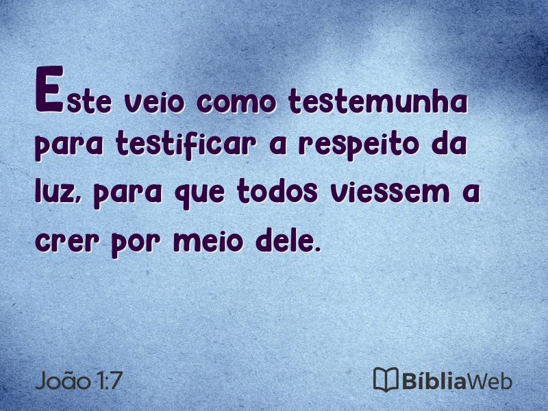 João 1:7 em imagem para compartilhar