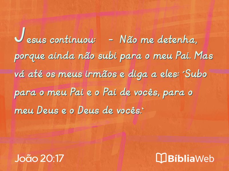 João 20:17 em imagem para compartilhar