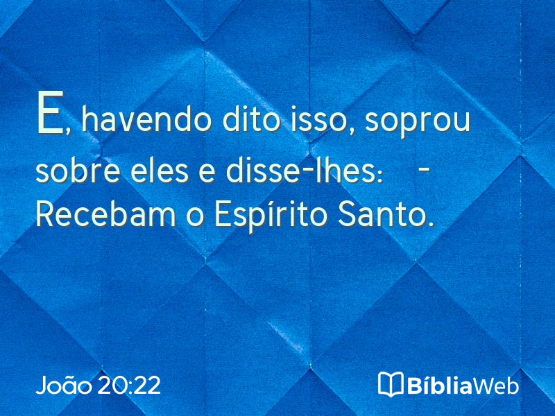 João 20:22 em imagem para compartilhar