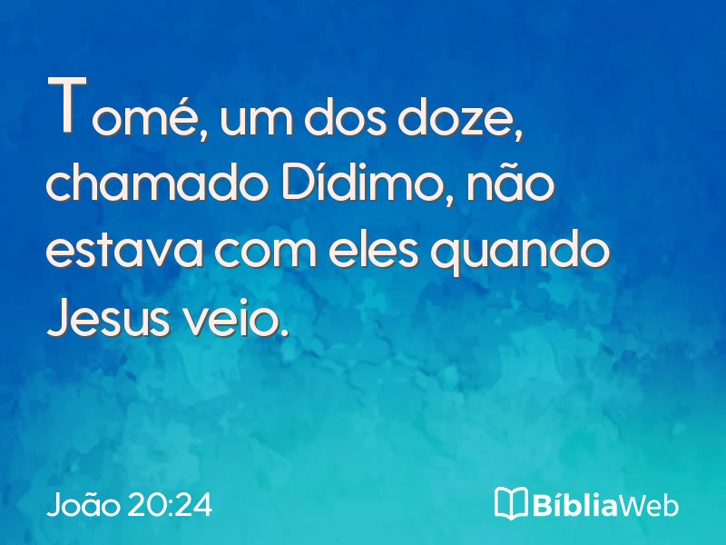 João 20:24 em imagem para compartilhar