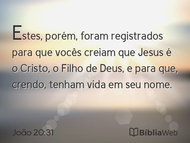 João 20:31 em imagem para compartilhar
