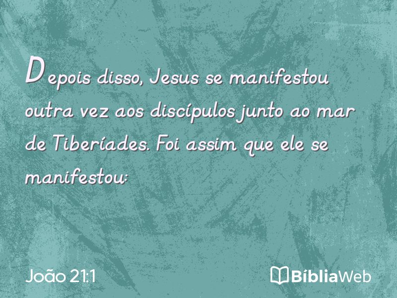 João 21:1 em imagem para compartilhar