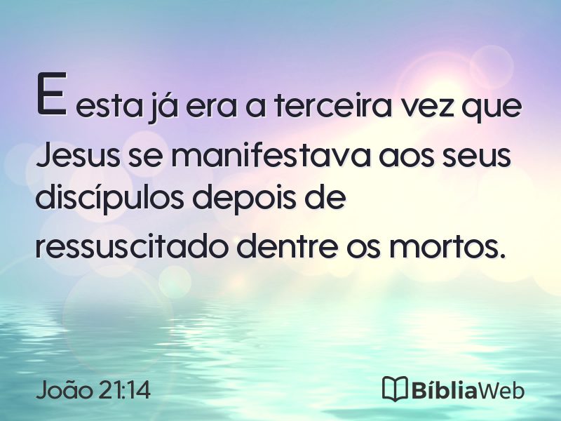 João 21:14 em imagem para compartilhar