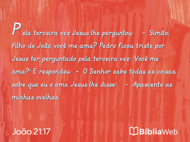 João 21:17 em imagem para compartilhar