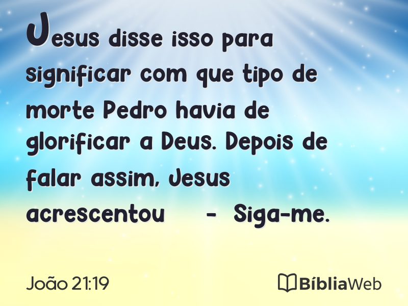 João 21:19 em imagem para compartilhar