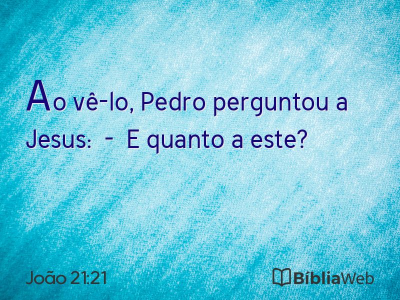 João 21:21 em imagem para compartilhar
