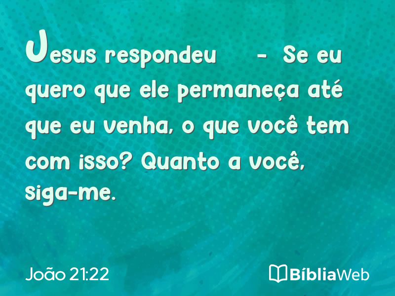 João 21:22 em imagem para compartilhar
