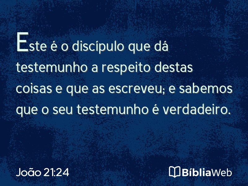 João 21:24 em imagem para compartilhar