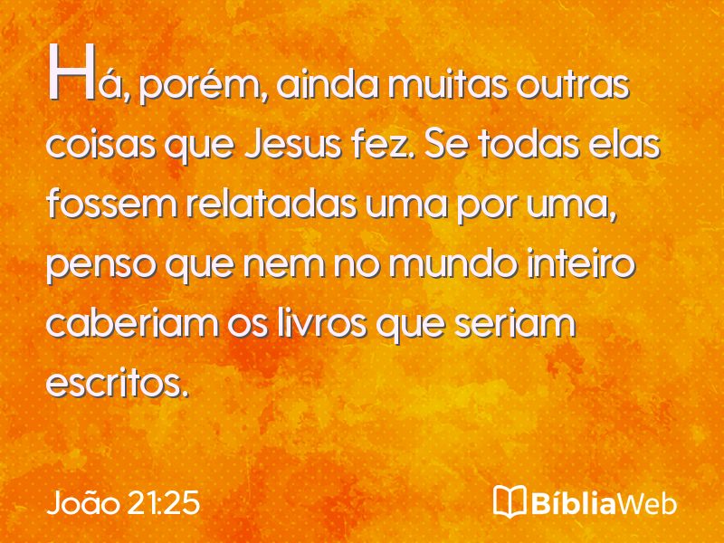 João 21:25 em imagem para compartilhar