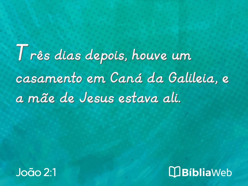 João 2:1 em imagem para compartilhar