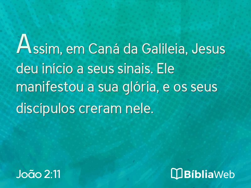João 2:11 em imagem para compartilhar
