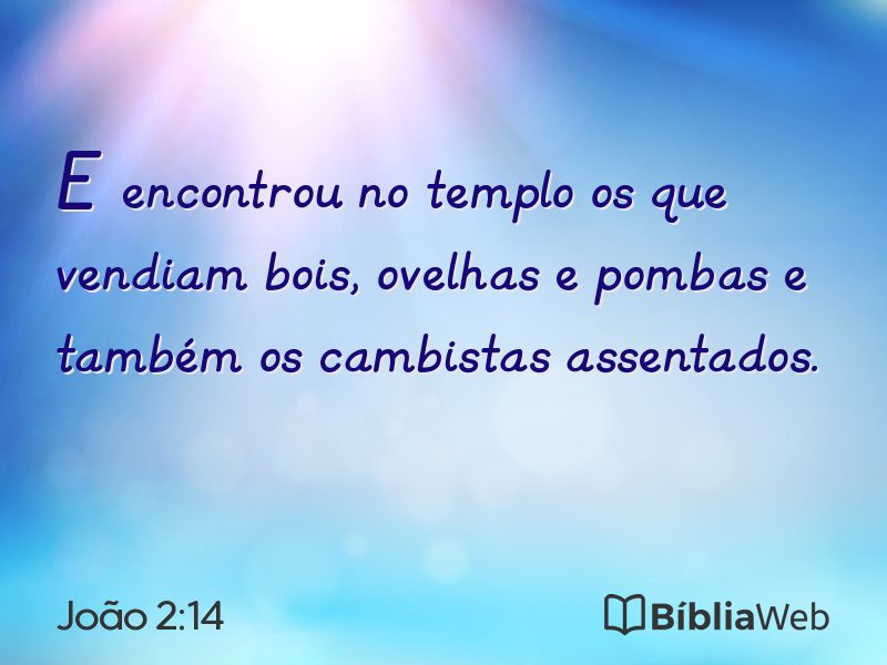 João 2:14 em imagem para compartilhar