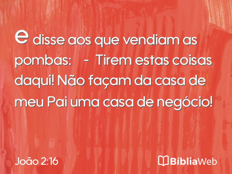 João 2:16 em imagem para compartilhar