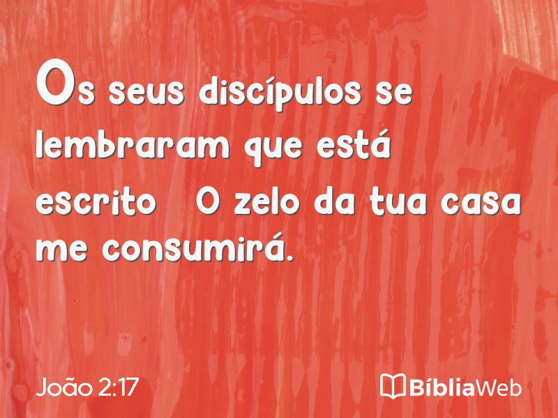 João 2:17 em imagem para compartilhar