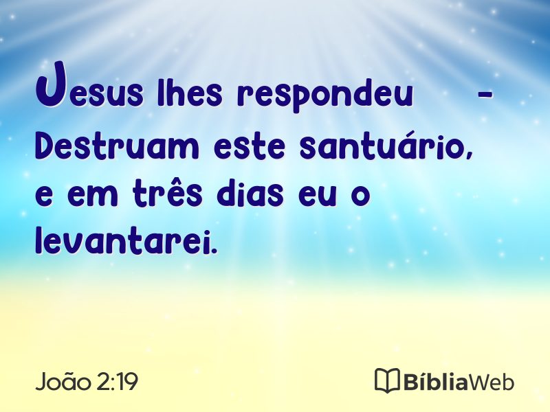 João 2:19 em imagem para compartilhar