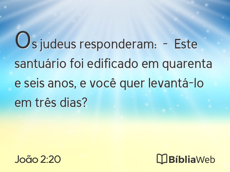 João 2:20 em imagem para compartilhar