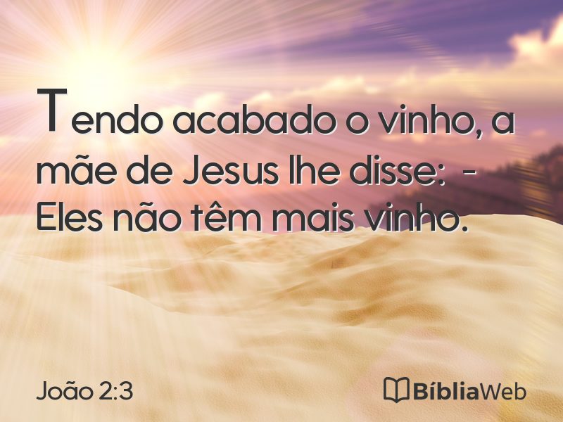 João 2:3 em imagem para compartilhar