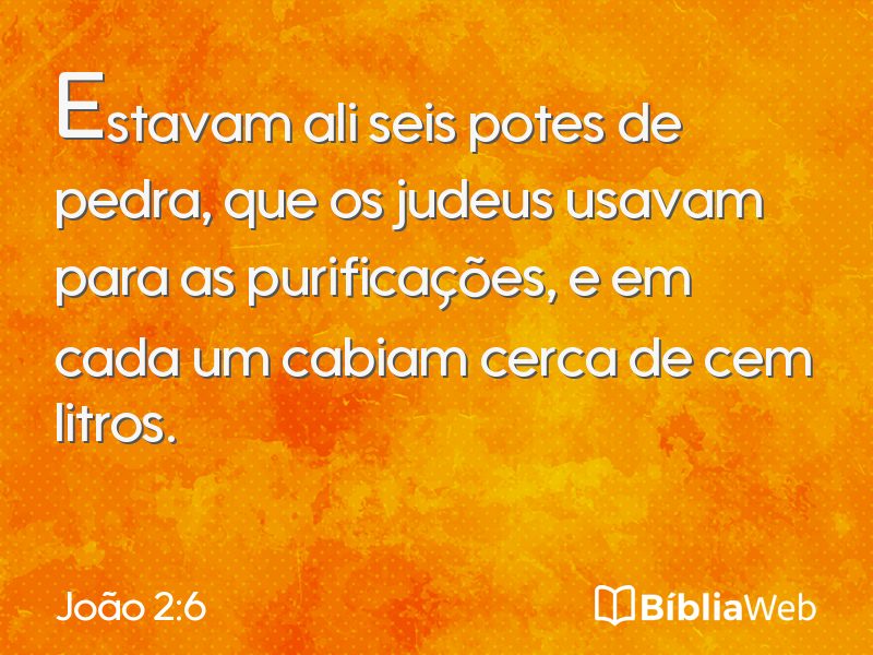 João 2:6 em imagem para compartilhar
