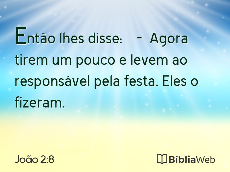 João 2:8 em imagem para compartilhar