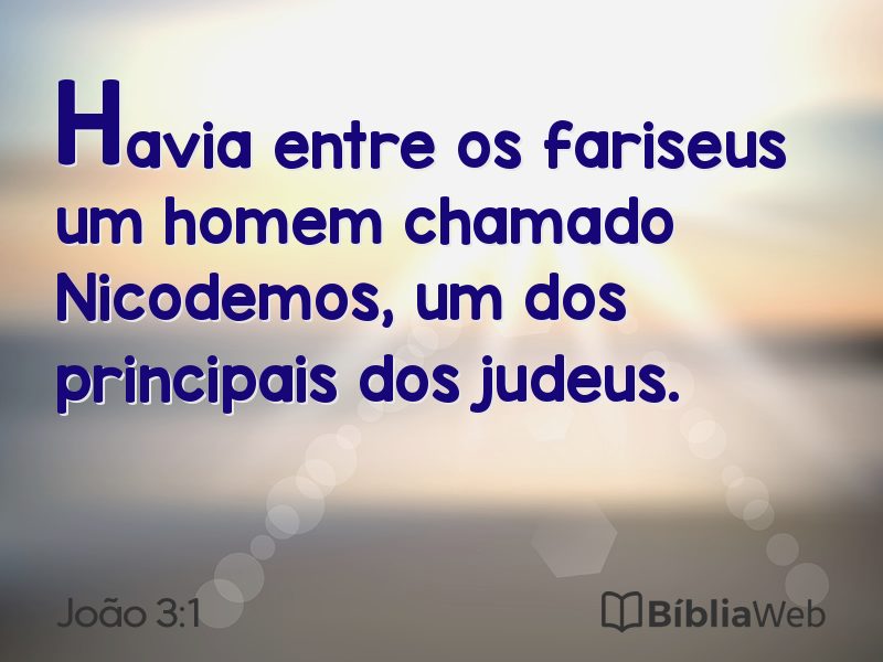 João 3:1 em imagem para compartilhar