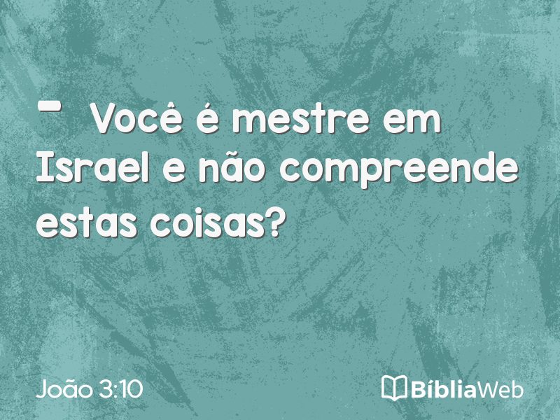 João 3:10 em imagem para compartilhar