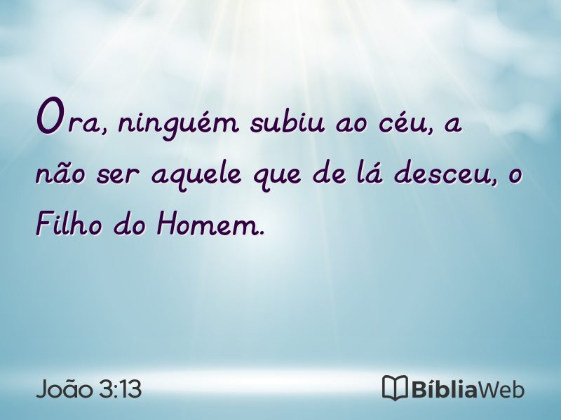 João 3:13 em imagem para compartilhar