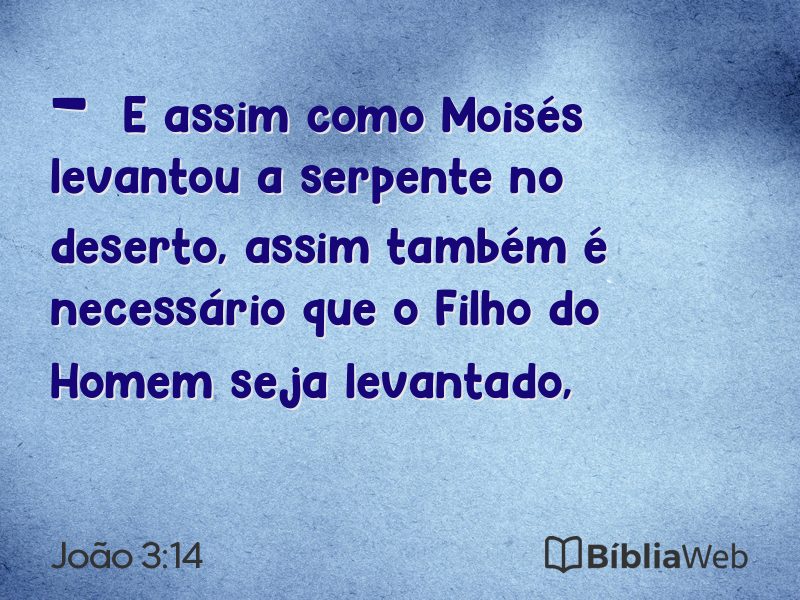 João 3:14 em imagem para compartilhar