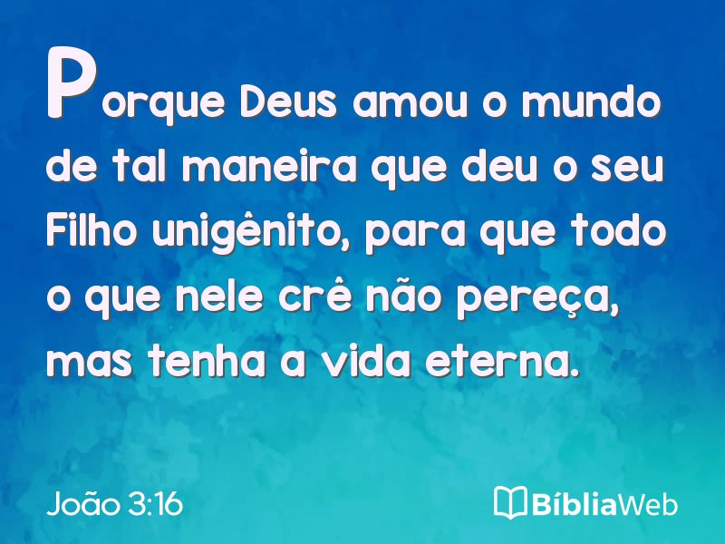 João 3:16 em imagem para compartilhar