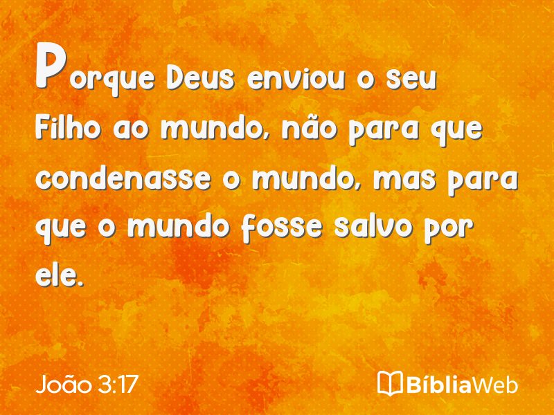 João 3:17 em imagem para compartilhar
