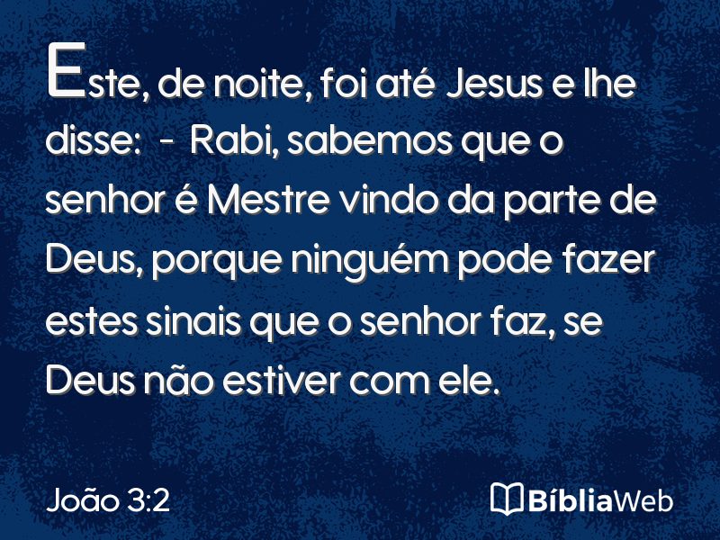 João 3:2 em imagem para compartilhar
