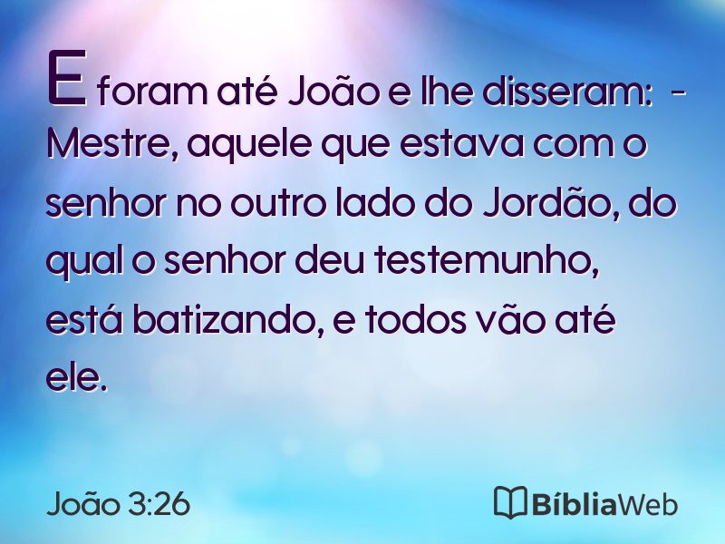 João 3:26 em imagem para compartilhar