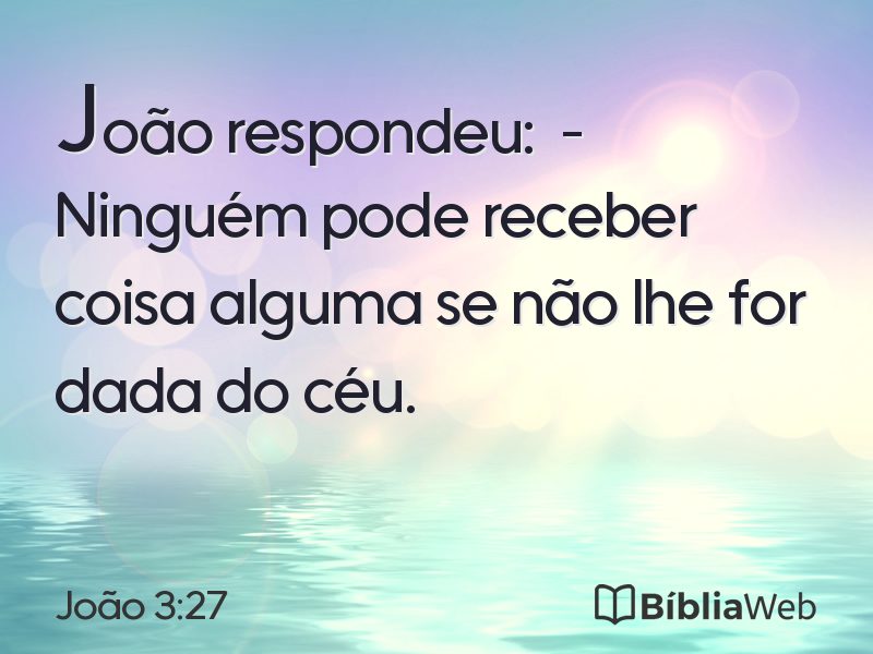 João 3:27 em imagem para compartilhar