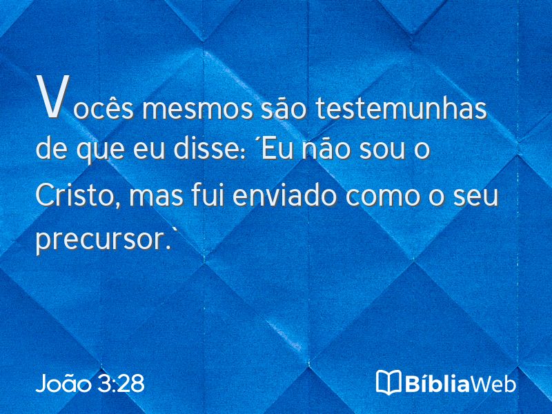 João 3:28 em imagem para compartilhar