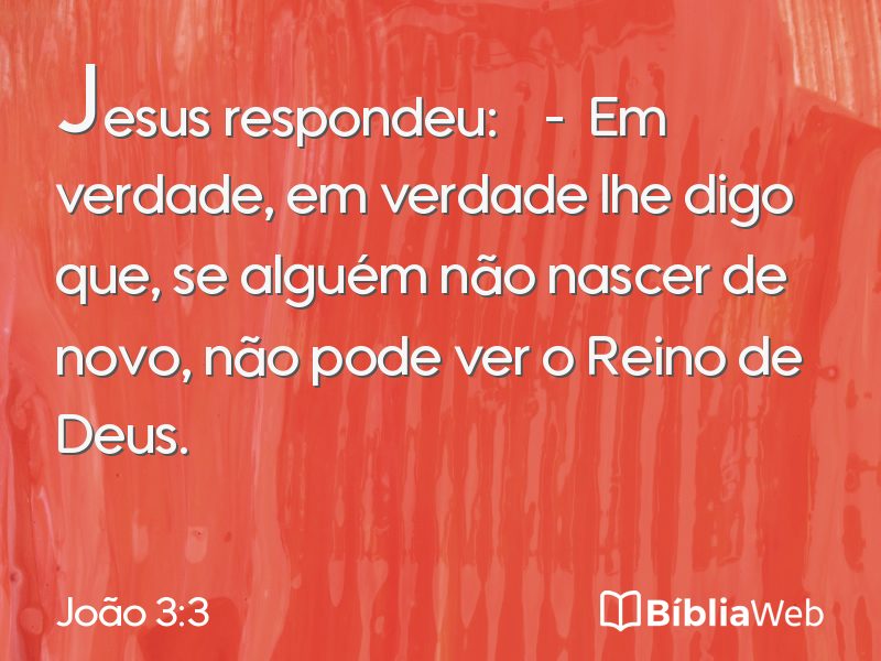 João 3:3 em imagem para compartilhar