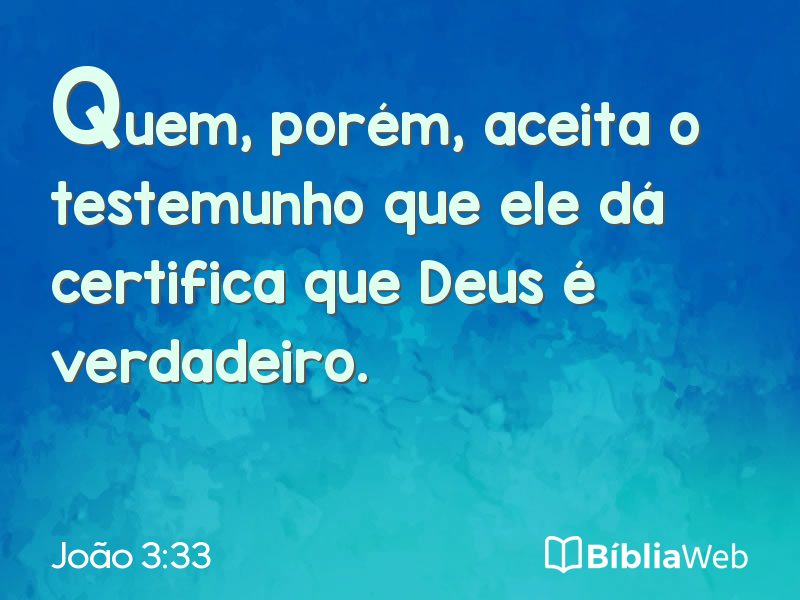 João 3:33 em imagem para compartilhar