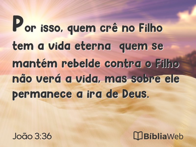 João 3:36 em imagem para compartilhar