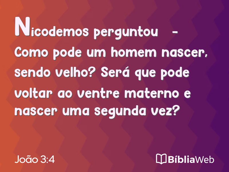 João 3:4 em imagem para compartilhar