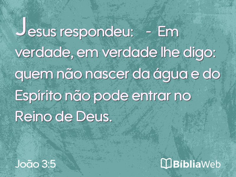 João 3:5 em imagem para compartilhar