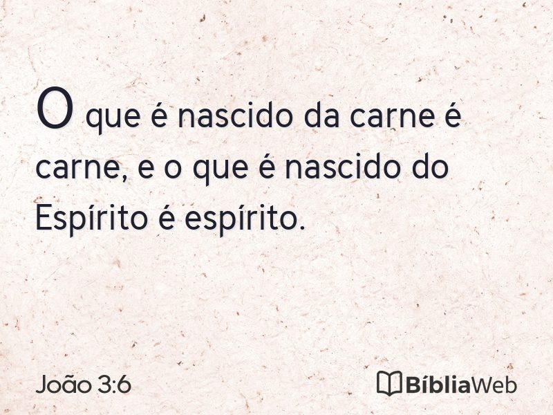 João 3:6 em imagem para compartilhar