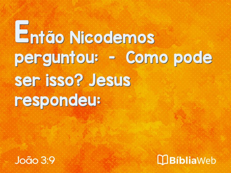 João 3:9 em imagem para compartilhar