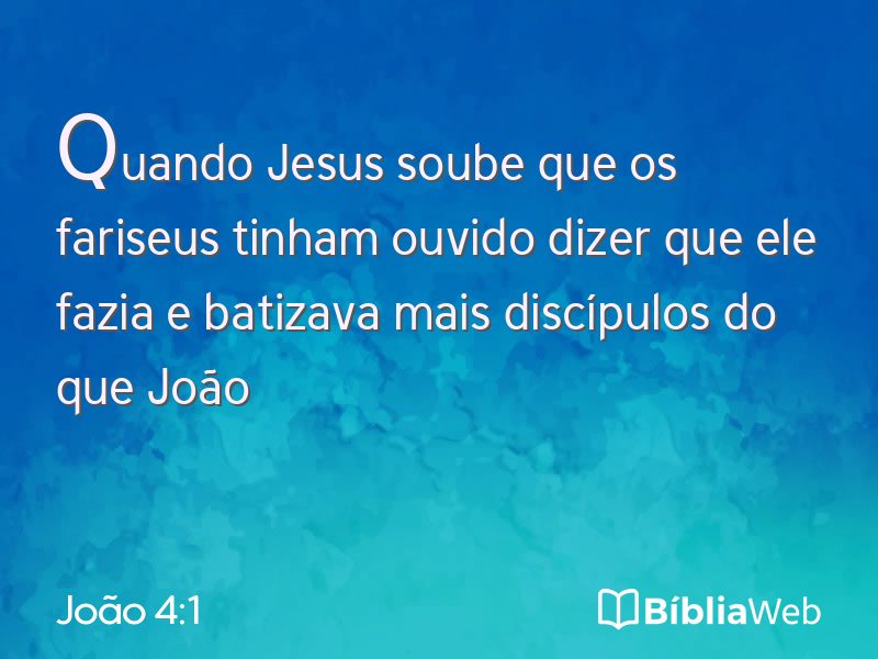 João 4:1 em imagem para compartilhar
